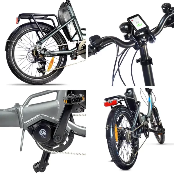 Urbanbiker Mini PLUS | VAE pliable | Moteur Central | 100KM Autonomie